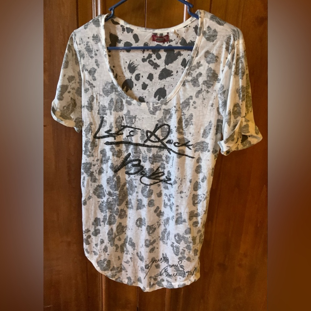 Stylish Gray Graphic Women's Top